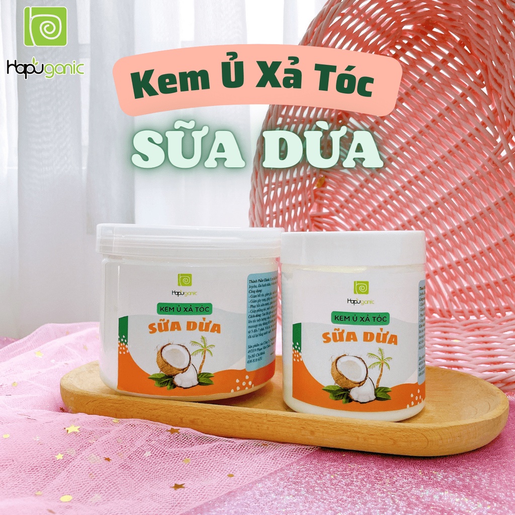 Ủ Xả Tóc Sữa Dừa Hapu Organic giảm rụng, mềm mượt tóc