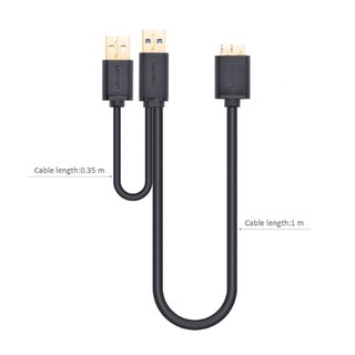Cáp USB 3.0 sang Micro USB 1M hỗ trợ cổng USB nguồn UGREEN 10382