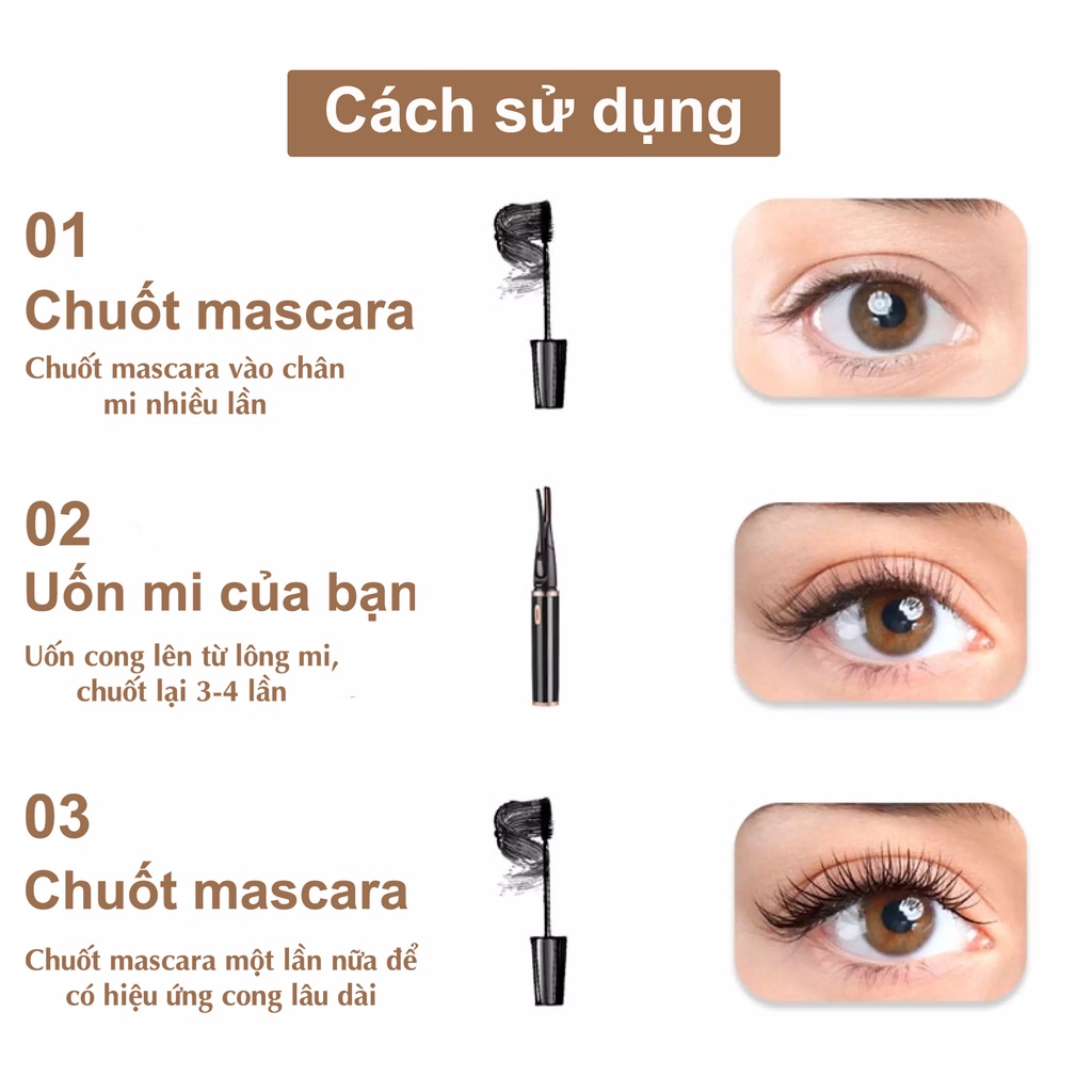 Máy uốn mi nhiệt cao cấp 3 chế độ sạc tích điện, kẹp mi nhiệt cong từ sợi mi góc mắt đến sợi mi đuôi mắt