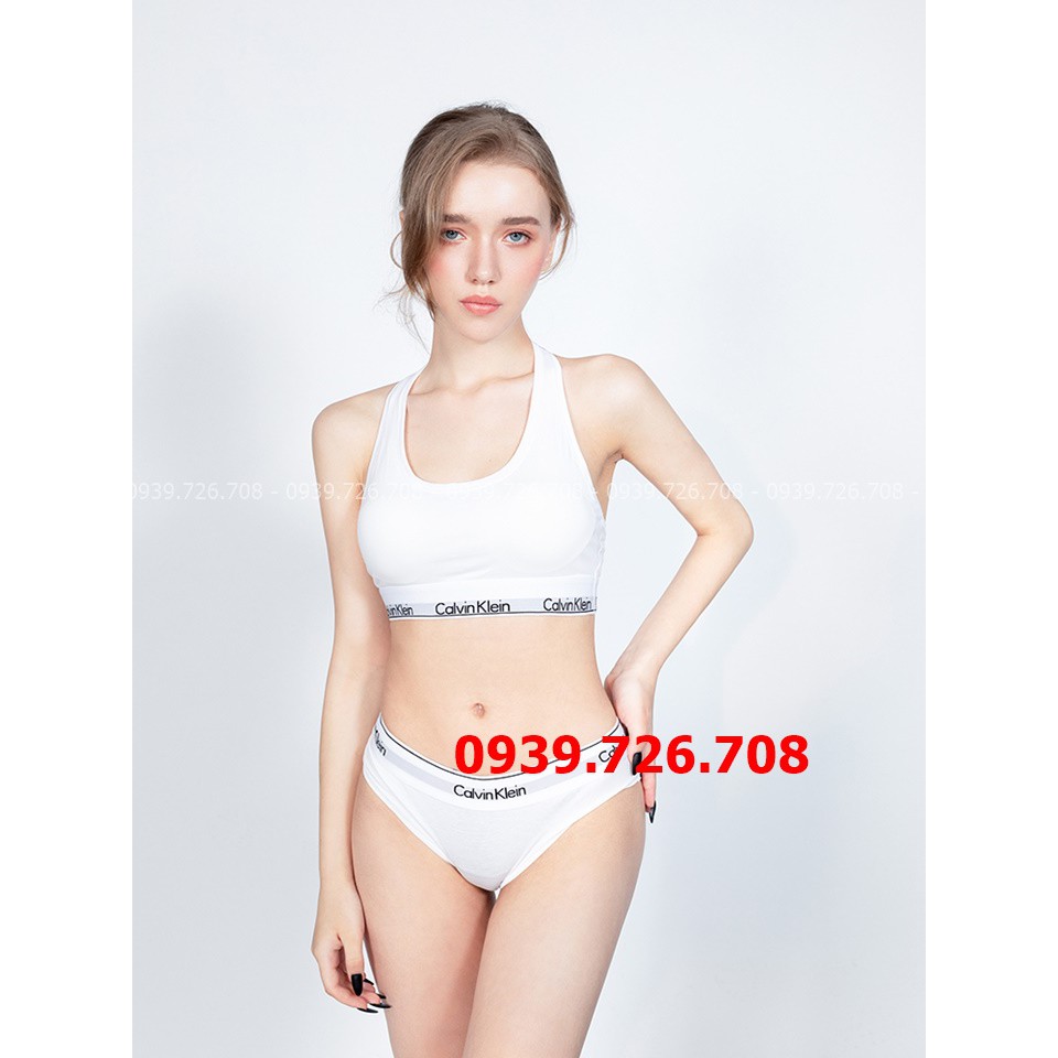 Bộ lót nữ.CK.chất cotton lưng ba lỗ loại 1 không mút- Áo lót bra thể thao kèm quần - ĐỎ ĐEN TRẮNG XANH XÁM | BigBuy360 - bigbuy360.vn