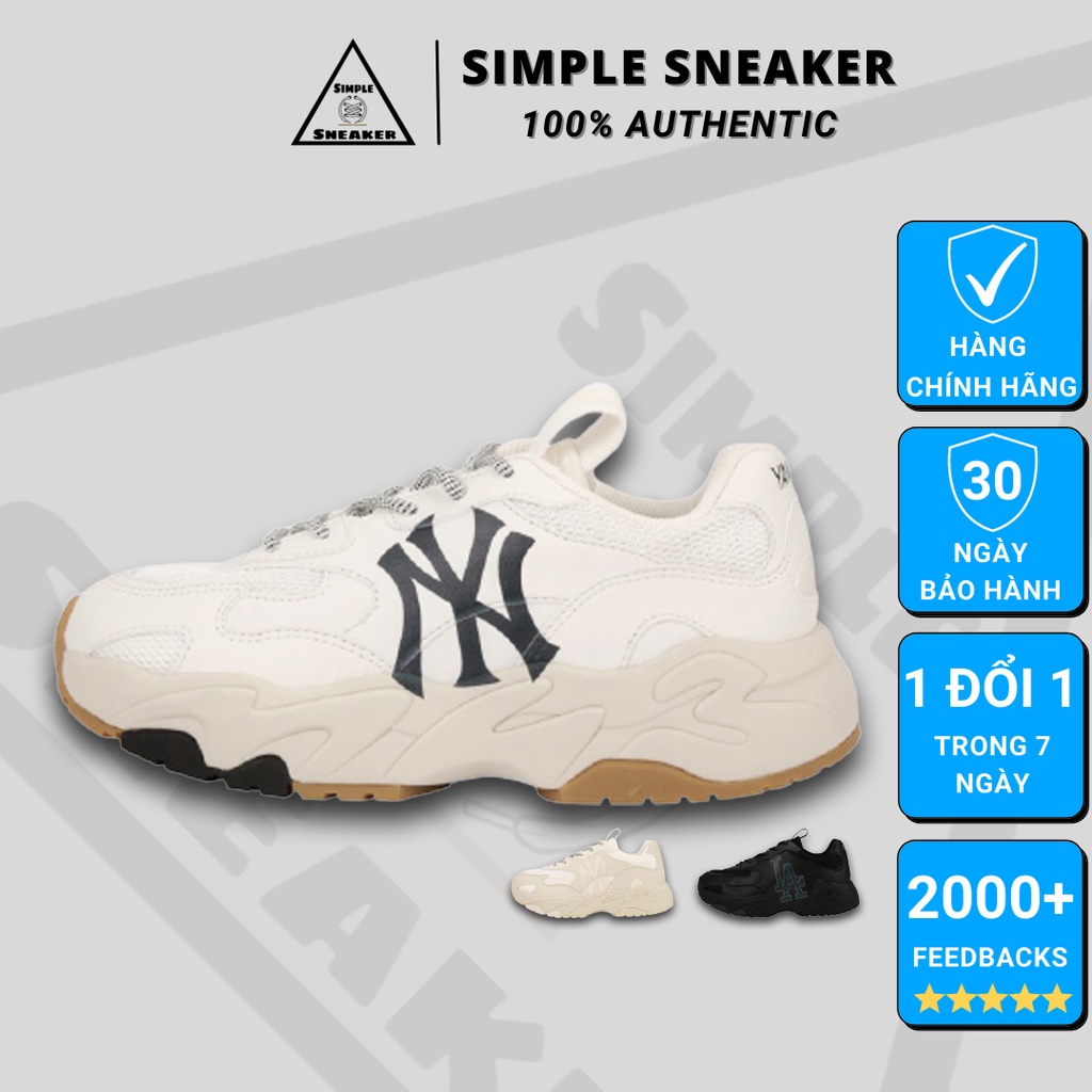 Giày MLB NY Chính Hãng FREESHIP MLB Bigball Chunky Lite New York Yankees Chuẩn Auth - Giày Sneaker Nữ - Simple Sneake