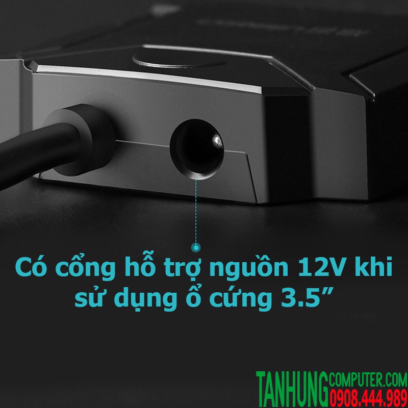 Cáp chuyển USB 3.0 to SATA 3.5" 2.5" SSD Cao Cấp Ugreen 20202 (Kèm dây USB trợ nguồn)