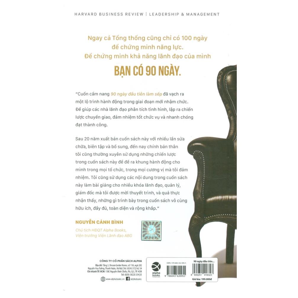 Sách - 90 Ngày Đầu Tiên Làm Sếp  - AlphaBooks