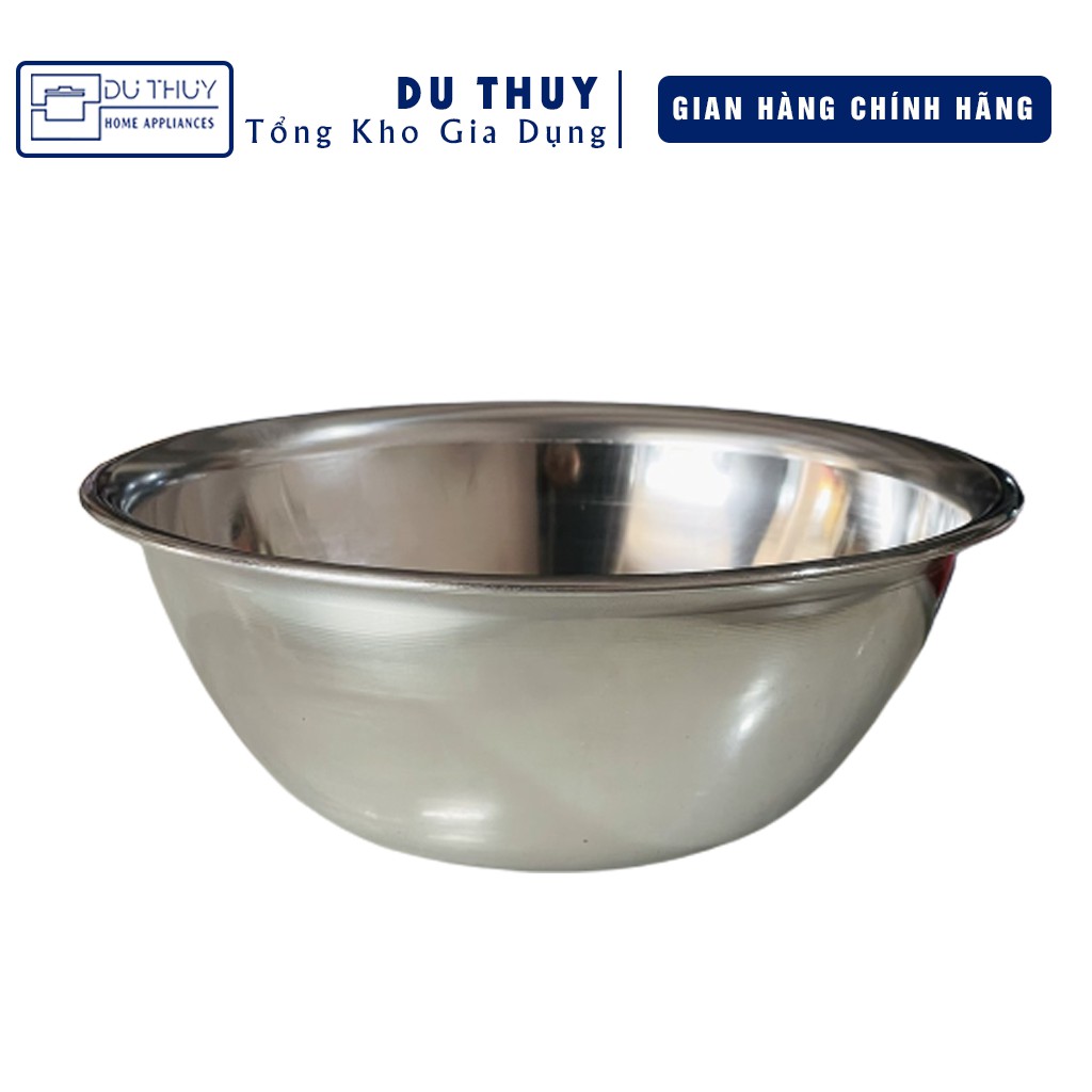 Thau inox lớn, dày, thương hiệu Hala, đường kính miệng 40- 56 cm, chất liệu inox bóng đẹp, bền bỉ của gia dụng Du Thủy