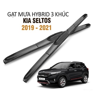Gạt Mưa Xe Kia Seltos Hybrid 3 Khúc Lưỡi Silicone Cao Cấp Chính Hãng