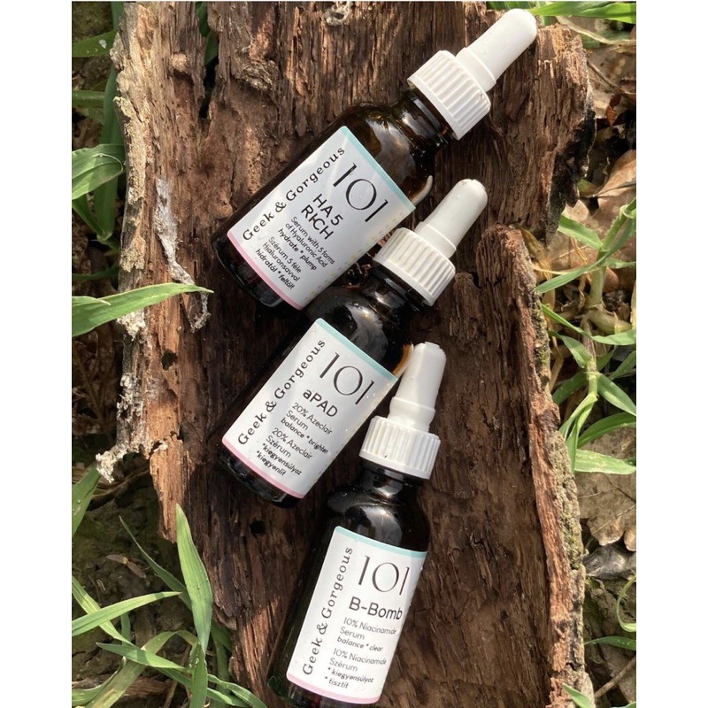 Bộ Sản phẩm sữa rửa mặt, serum, toner Geek & Gorgeous