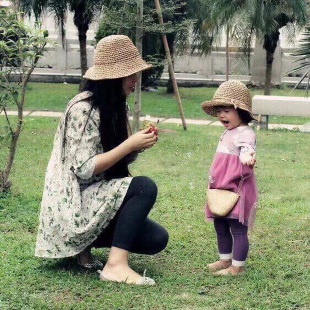 Mũ cói cho mẹ và bé