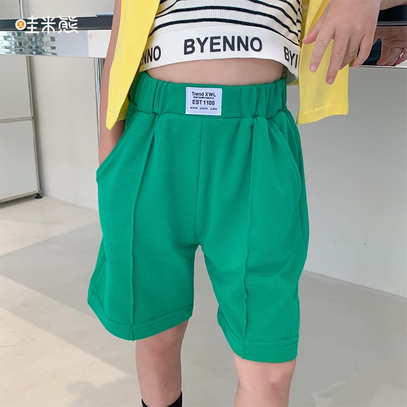 Set Áo Thun Ngắn Tay Và Quần Short Họa Tiết Kẻ Sọc Phong Cách Hàn Quốc Thời Trang Mùa Hè Cho Bé Gái