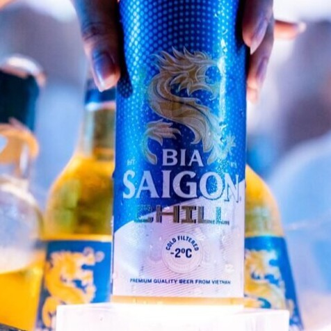 Thùng 24 Lon Cao Bia Sài Gòn Saigon Chill Bao Bì Xuân 330ml/Lon Date Luôn Mới