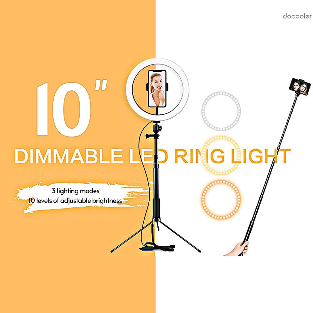 Vòng Đèn Led 26cm Có Chân Đế Sắt Dùng Chụp Ảnh / Trang Điểm / Phát Trực Tiếp / Phát Trực Tiếp Giá Đỡ Điện Thoại | BigBuy360 - bigbuy360.vn