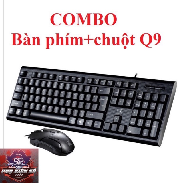 [ Xả Kho thanh lý ]Bộ Bàn Phím Và Chuột Q9 Chất Lượng Cao Đa Dụng- thiết kế chắc chắn, bấm êm, nhạy