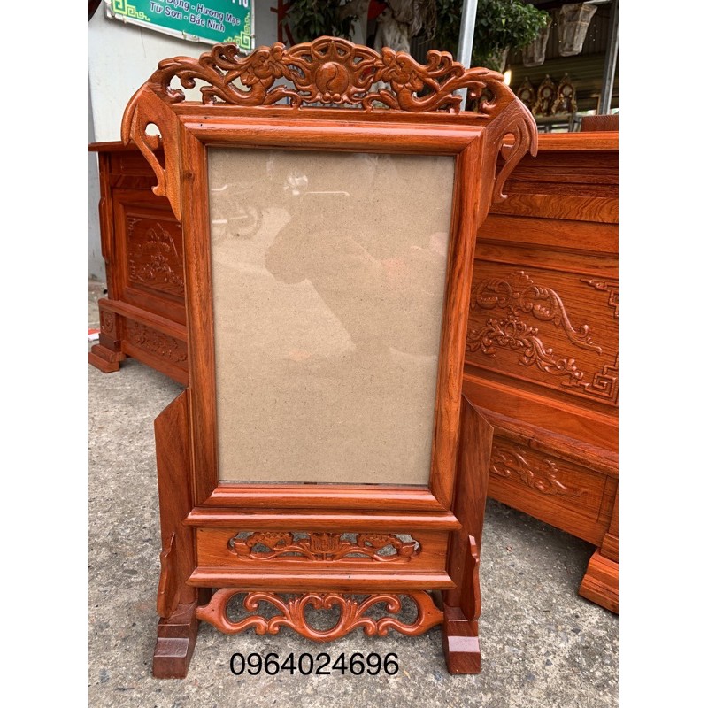 Khung ảnh thờ gỗ hương 100%