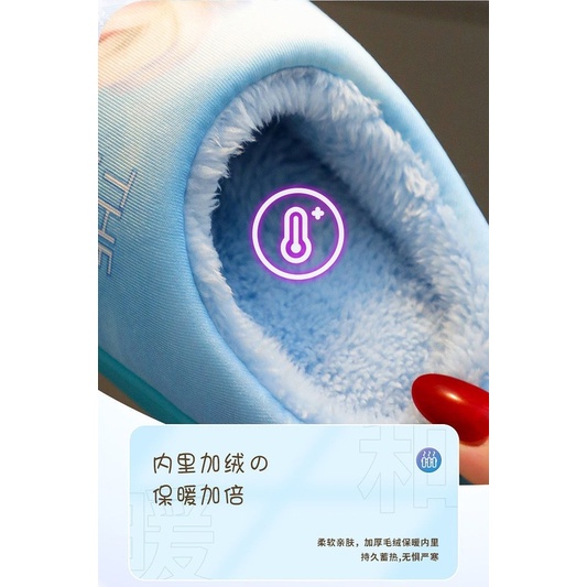 Dép bông đi trong nhà chống trượt hình công chúa Aisha xinh xắn cho bé