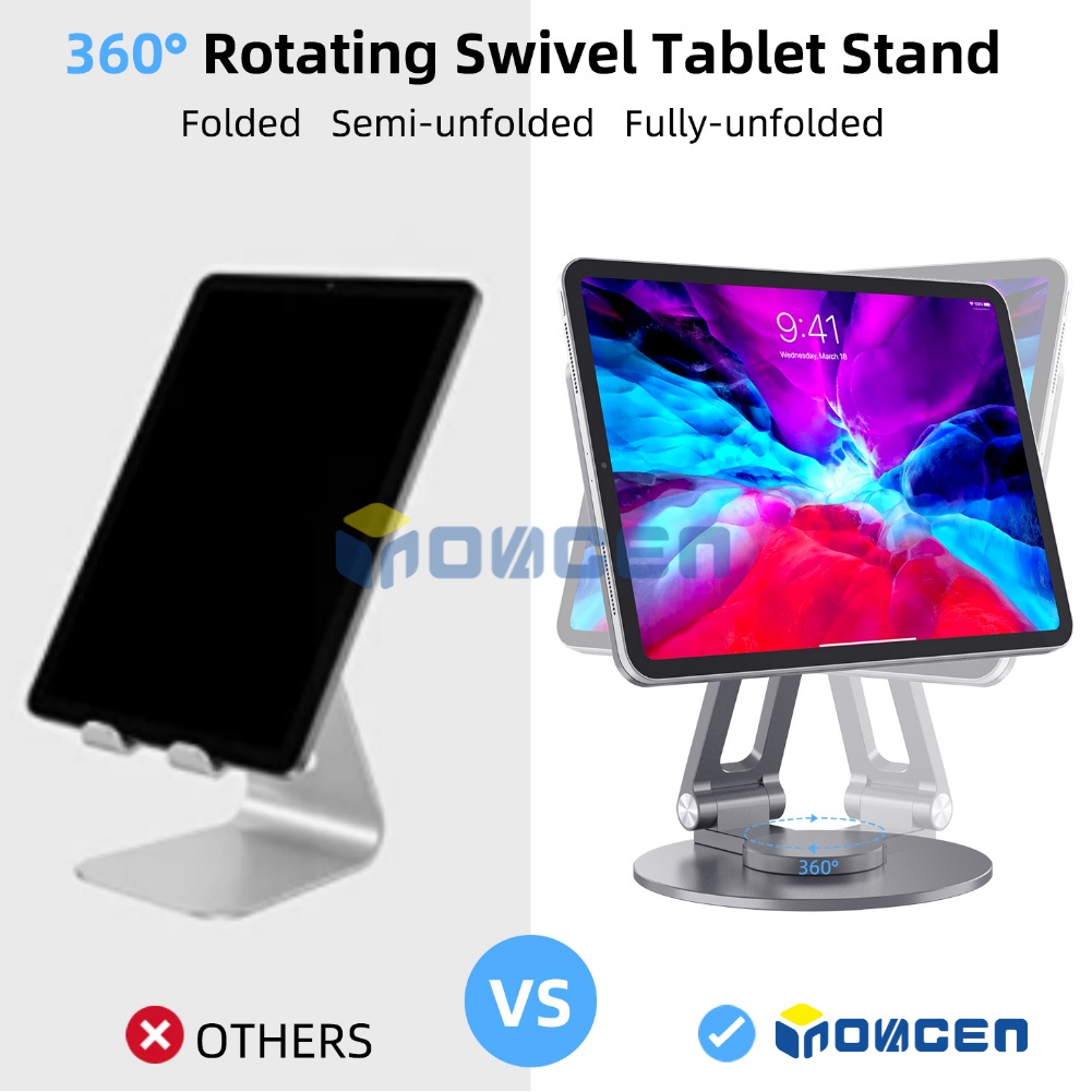 Giá Đỡ Máy Tính Bảng Nam Châm INOVAGEN MT29 Cho Air 4 & 5,Pro 11 '' 12.9 '', Thân Xoay 360 Độ Bằng Nhôm°Giá Đỡ Máy Tính Bảng Có Thể Xoay Và Điều Chỉnh Độ Cao