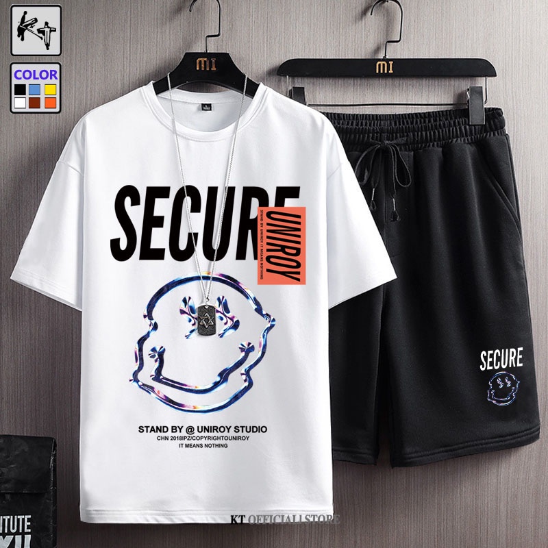 Bộ đồ KT KTZ6013 gồm áo thun tay ngắn và quần đùi thời trang Hàn Quốc size M-8XL dành cho nam