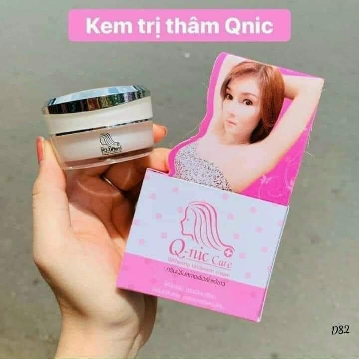 Kem thâm nách Qnic, Giẩm thâm mông, Gối, Bikini Q-nic Care Whitening Underarm Cream Thái Lan 15G