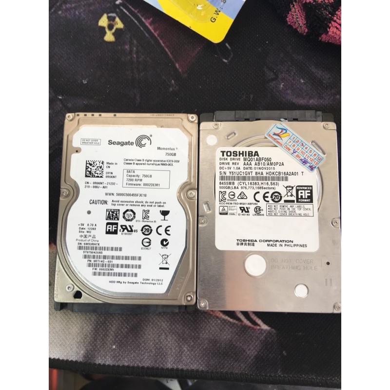 ổ cứng toshiba 500gb seagate 750 gb tháo máy cũ