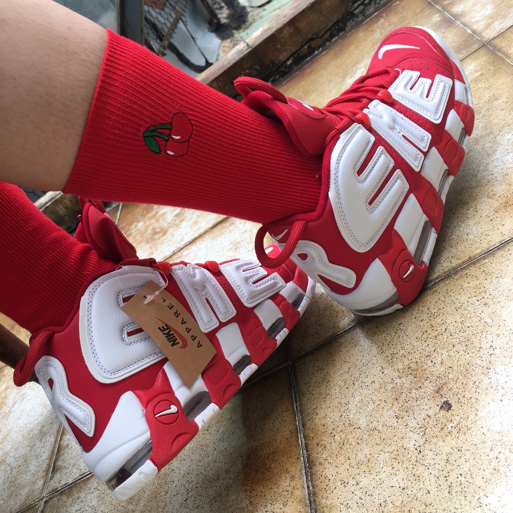 Giày nike air uptempo x supreme đỏ