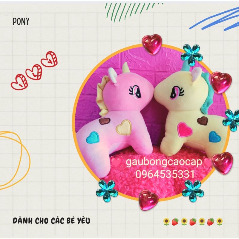 💓 gấu bông ngựa pony, siêu mềm nhũn💓