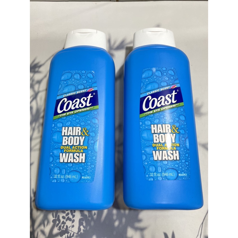 Sữa tắm gội COAST toàn thân cho nam 2in1 946ml chính hãng
