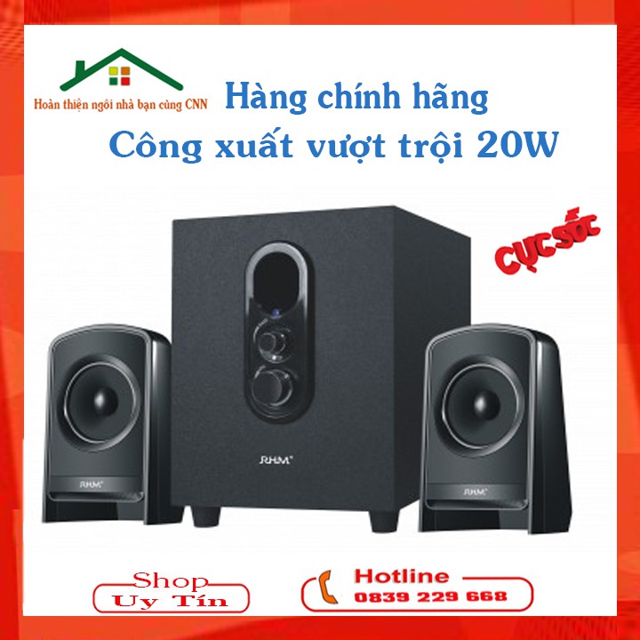 Loa vi tính 2.1 RHM RM240 công suất 20W - Hàng chính hãng