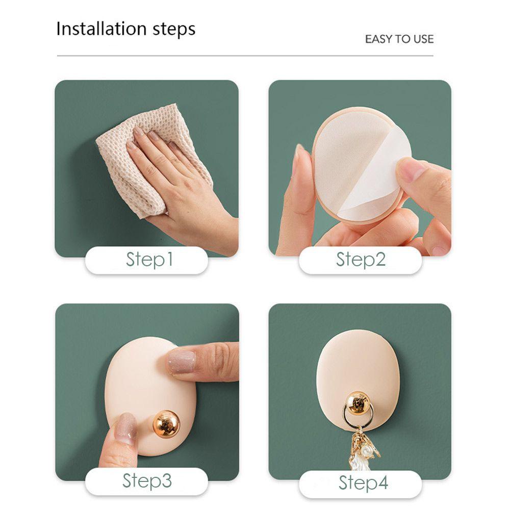 GOGOUP Set 2 Móc Treo Khăn Gắn Tường Tự Dính Không Cần Khoan Lỗ
