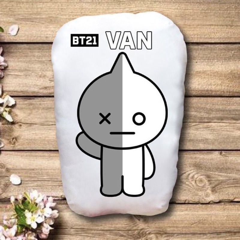 gấu ôm BT21  2 mặt ảnh/ Gối ôm ngủ BTS