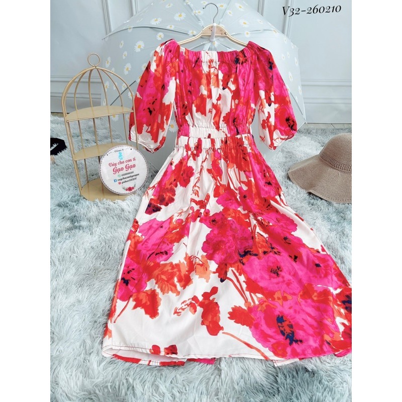 V32 Váy trễ vai cho con bú
