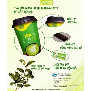 Trà sữa Maya Hương Matcha Latté - 4 ly x 8 gói x 20g