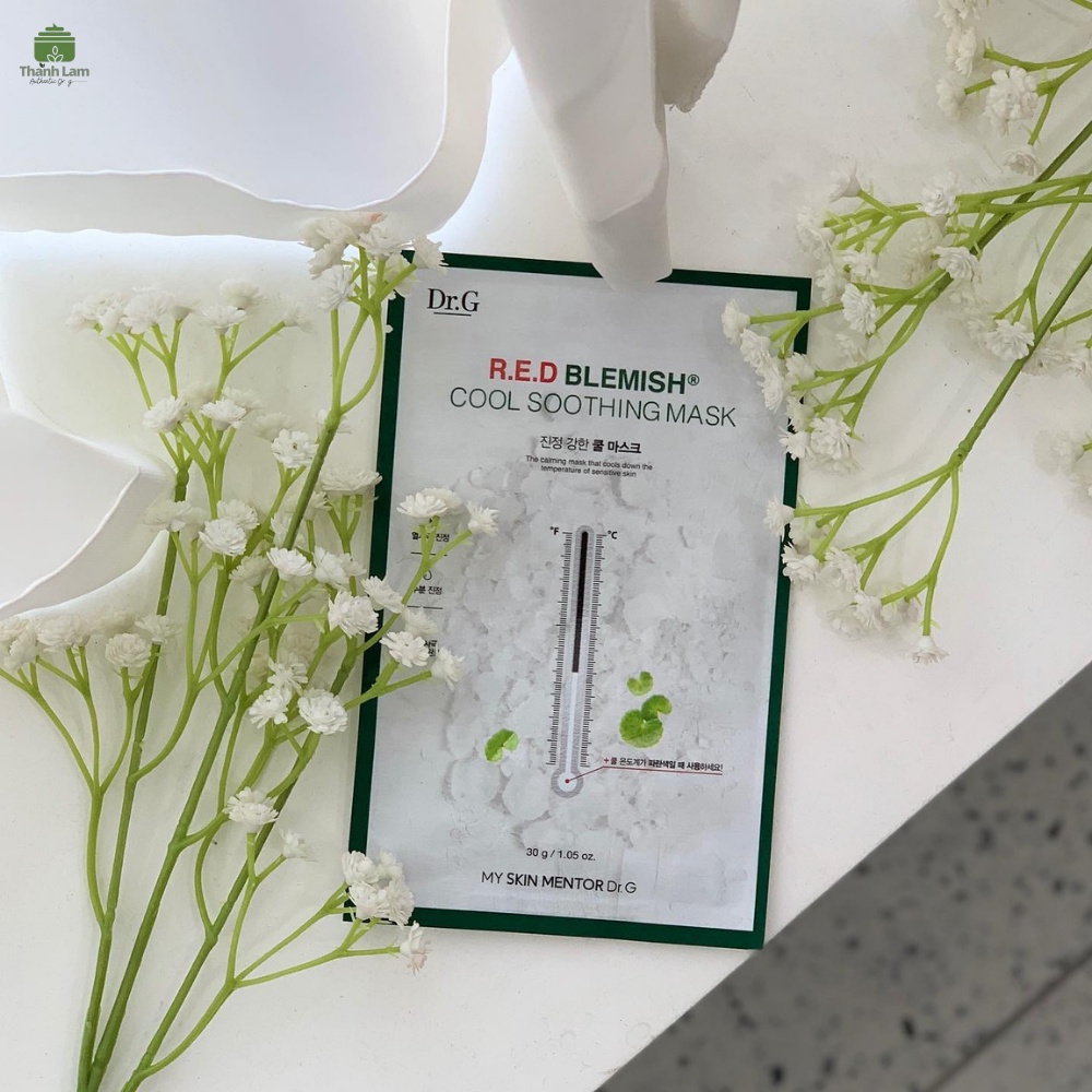 Mặt nạ rau má Dr.G dưỡng ẩm làm dịu da và trắng da RED BLEMISH COOL SOOTHING MASK 30g