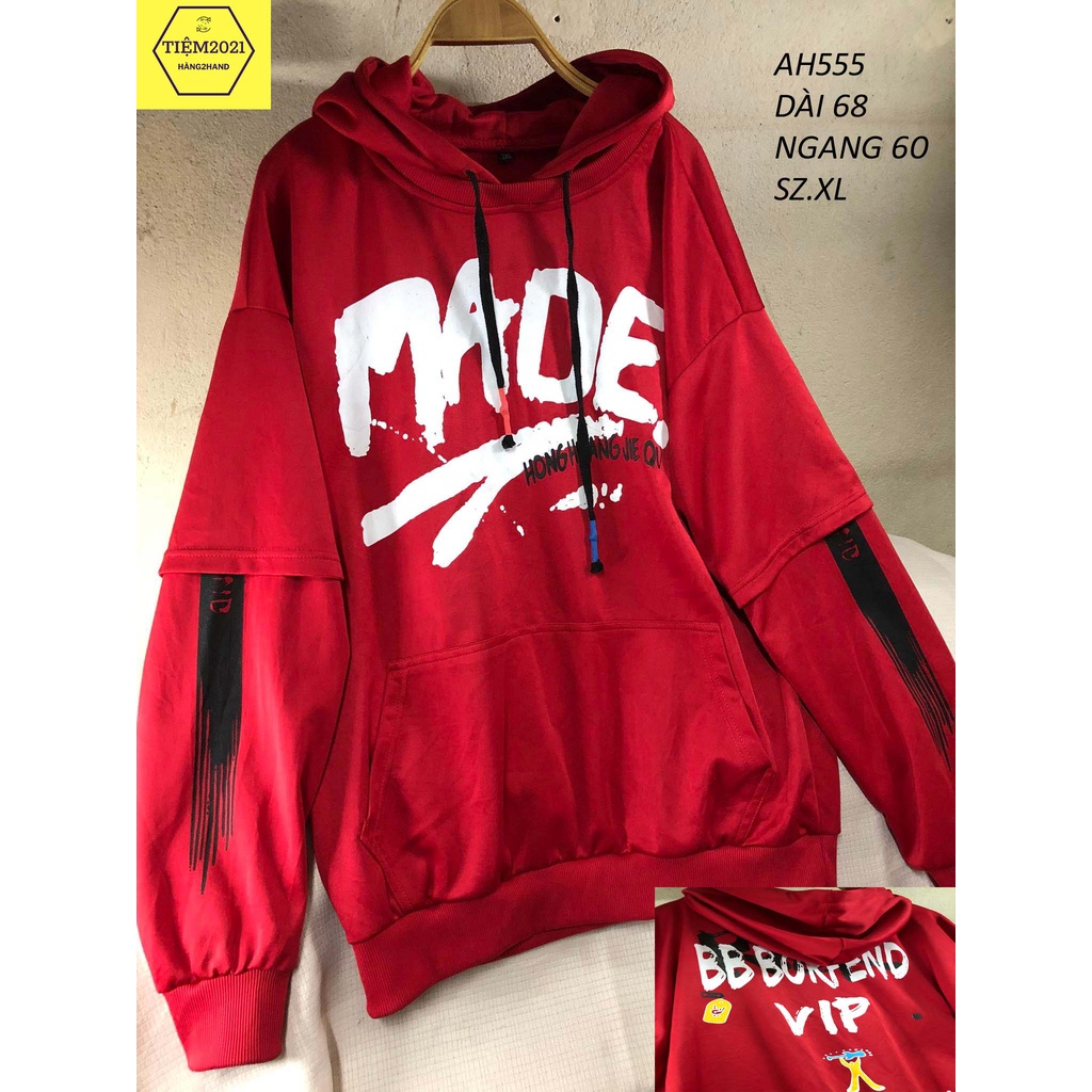 Áo Hoodie nam nữ nỉ bông, da cá hàng2hand độ mới trên 30%  TIEM2021