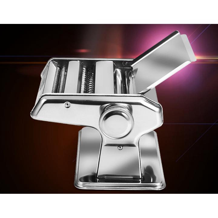 Máy cán mì Inox cao cấp bằng tay Đẹp mà Rẻ (1 Cán Và 2 Lưỡi Cắt)