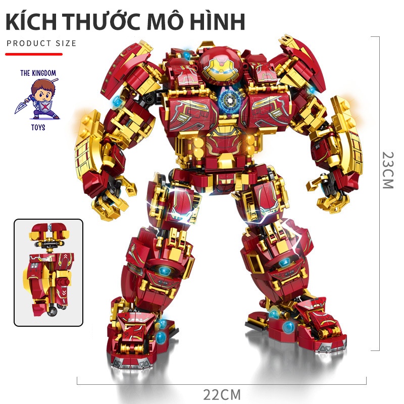 Đồ Chơi Lắp Ráp HulkBuster Iron Man Mô Hình Robot Siêu Anh Hùng Người Sắt LY76026