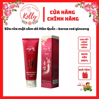 Sữa Rửa Mặt hồng Sâm Đỏ Hàn Quốc My Gold Korea Red Ginseng Foam Cleansing 130ml - Sữa Rửa Mặt Nhân Sâm