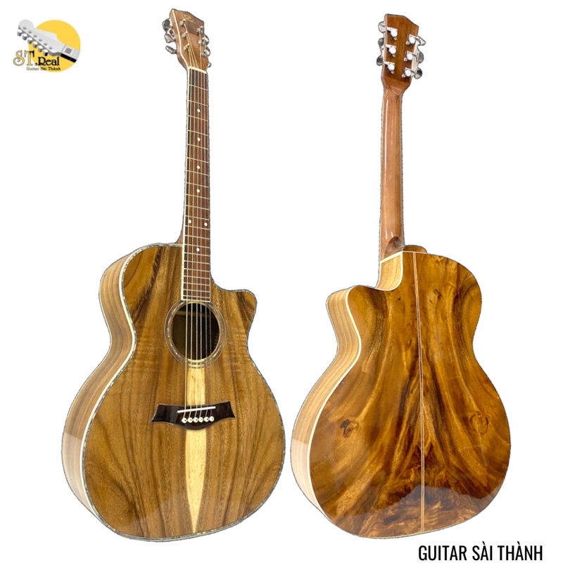 Đàn Guitar Acoustic Chính Hãng ST.Real Guitar Sài Thành Mã ST-C200 Gỗ Điệp Nguyên Tấm