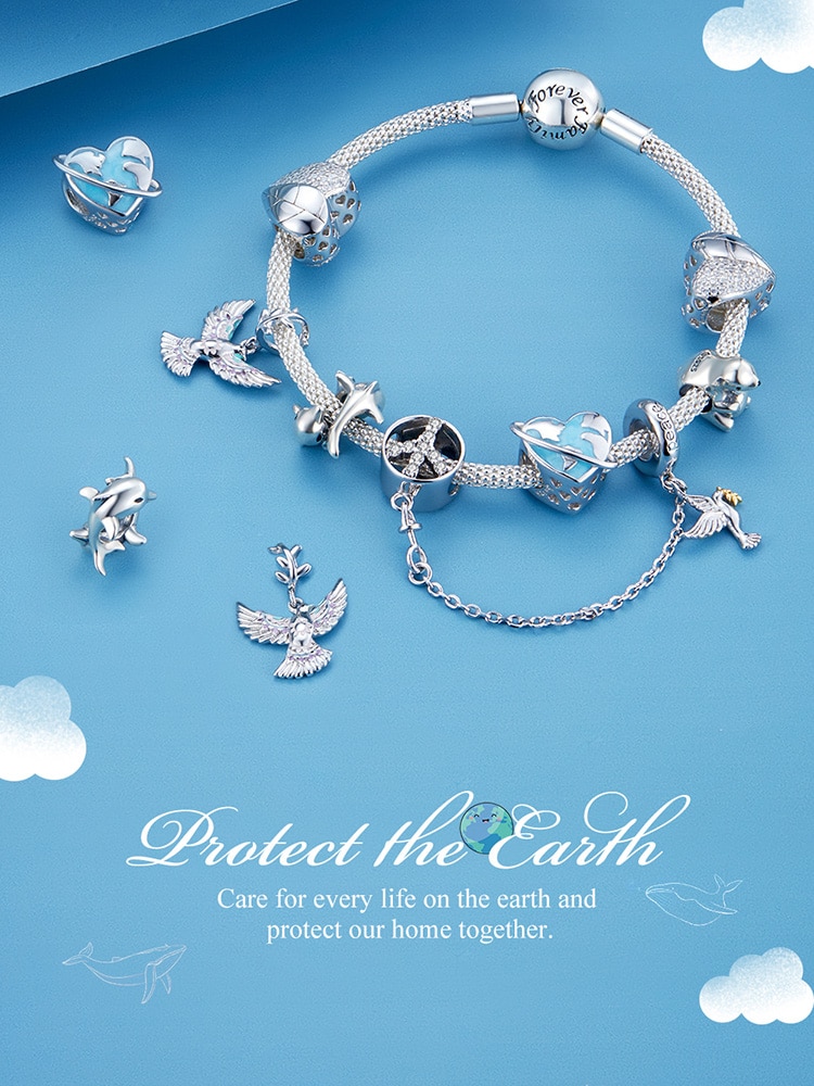 BAMOER Mặt Vòng cổ Bạc 925 Chính Hãng BSC295