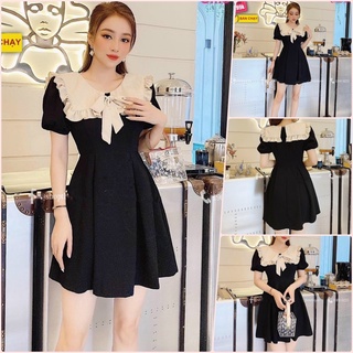 Đầm xòe phối nơ