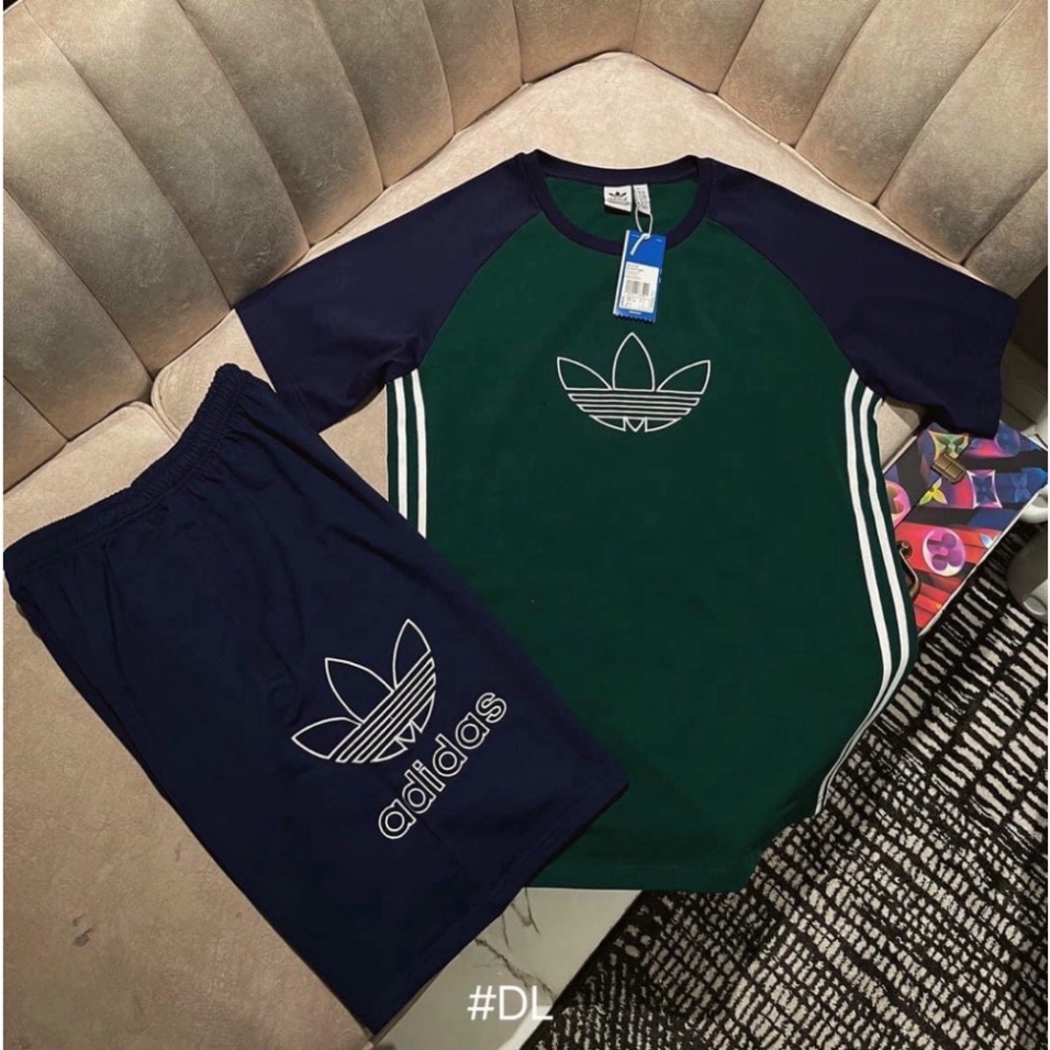 Bộ đồ nam Adidas phong cách thể thao, set đồ mùa hè quần đùi áo cộc chất thun mát TT0009
