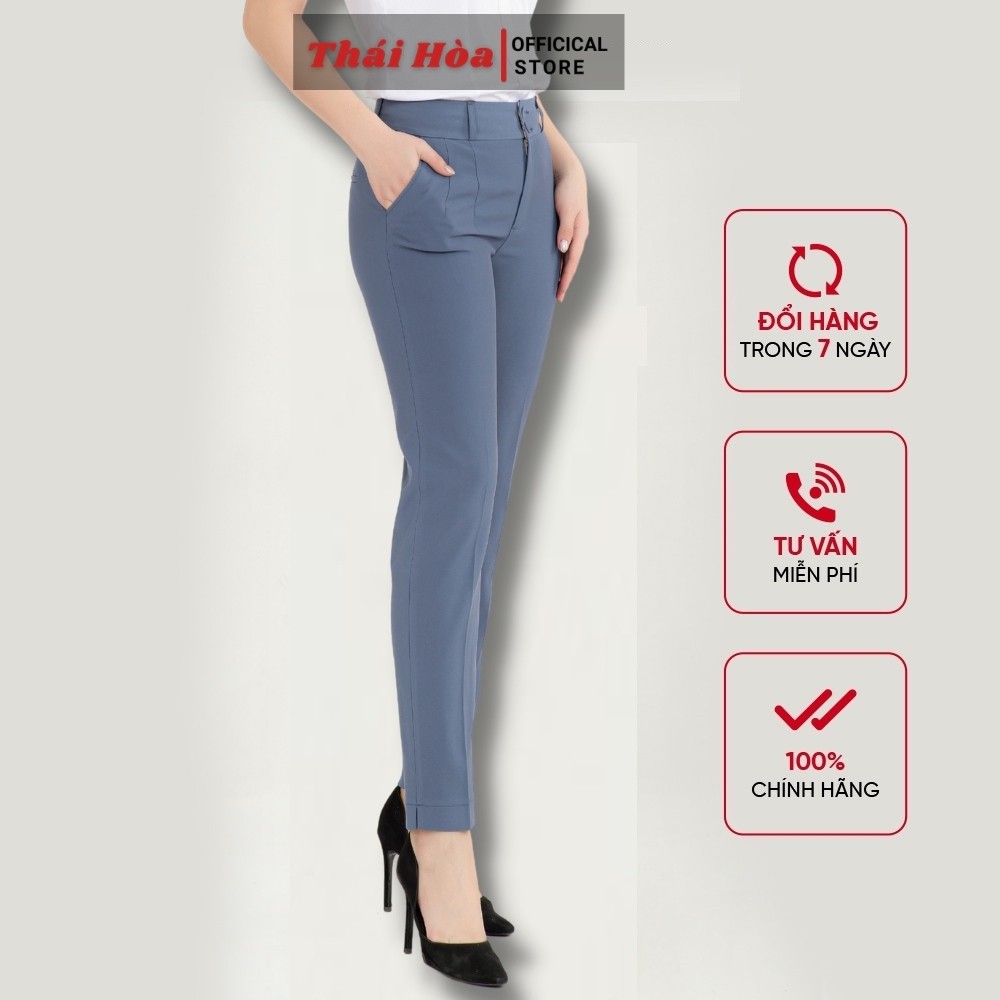Quần tây nữ Thái Hoà công sở 2C691, quần nữ 9 tấc mềm bóng , co giãn tốt không nhàu đủ màu | BigBuy360 - bigbuy360.vn