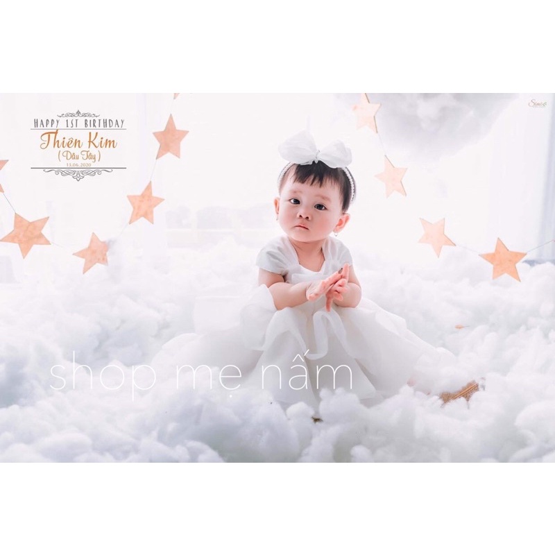 Đầm bé gái dáng xòe phồng công chúa xếp ly 3 tầng voan tơ mềm mại - Shop Mẹ Nấm