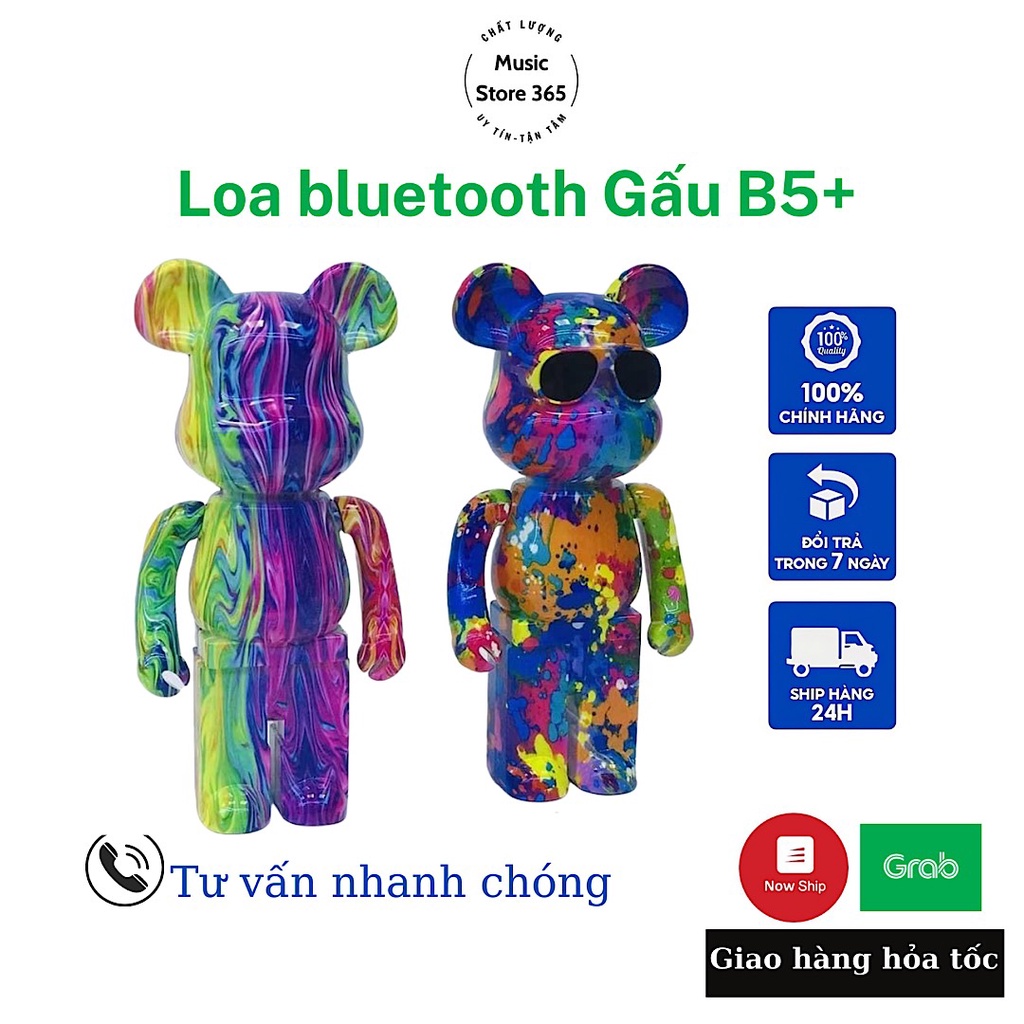 Loa Bluetooth Gấu Bearbrick Nghe Nhạc cực hay, Loa bluetooth Gấu Mini B5 Màu Sắc Sang Chảnh Mẫu Mới 2022