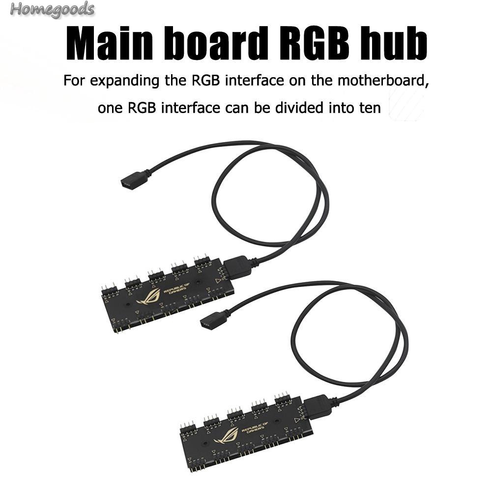 Good shop❦10 RGB Synchronization HUB Splitter Extension Cable for Motherboard RGB Fan