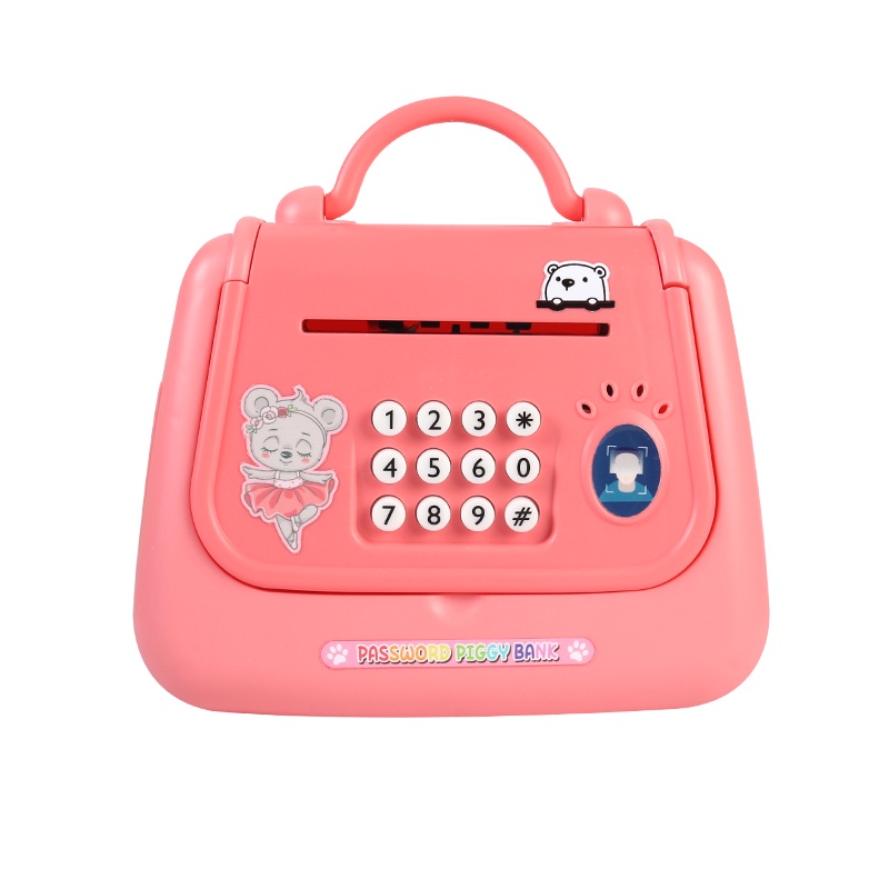 Két sắt mini hình túi xách mô phỏng nhận diện gương mặt ( có dây đeo)