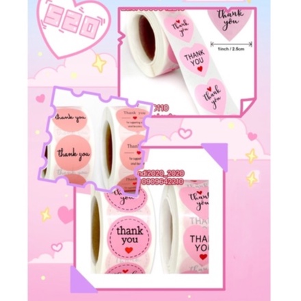 TEM_Tem dán chữ " Thank you" >