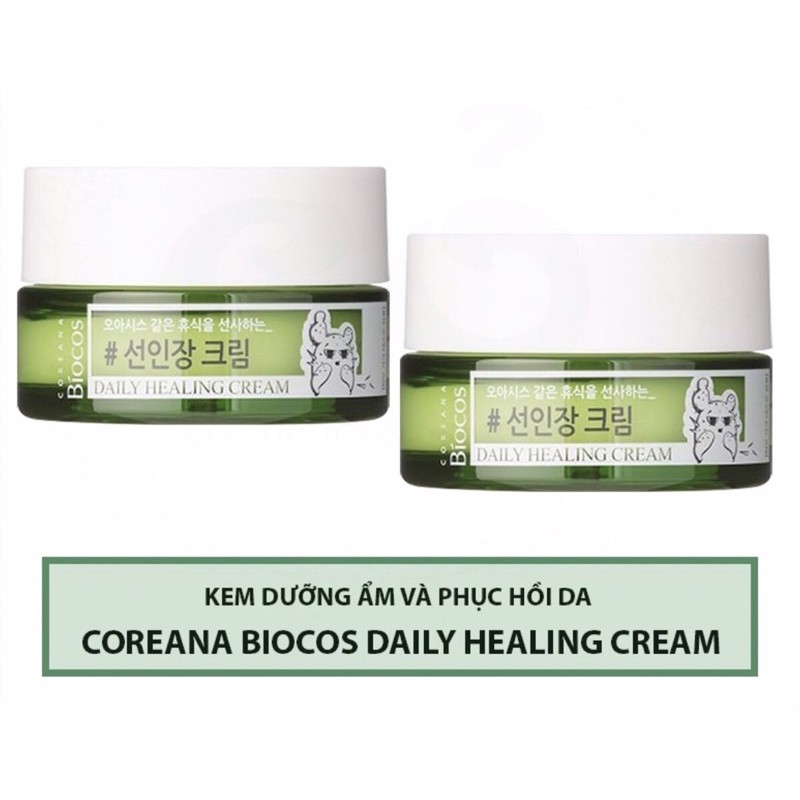 Kem dưỡng ẩm và phục hồi da  Coreana Biocos Daily Healing Cream 50ml