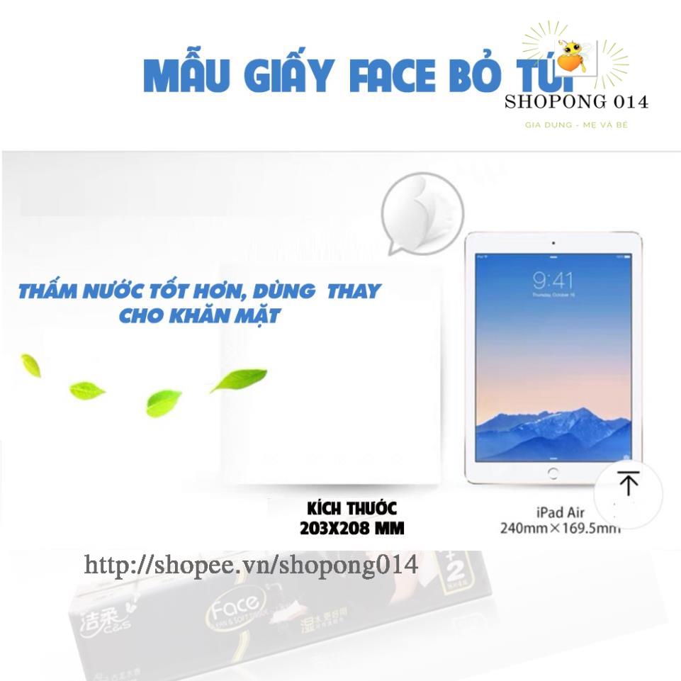 Khăn giấy bỏ túi Face đen 1 thanh 12 gói