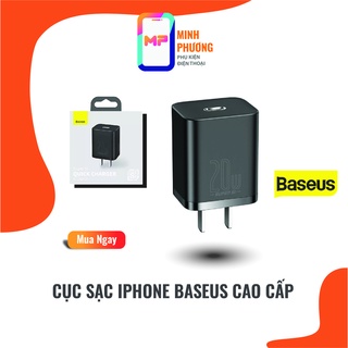 Củ Sạc Iphone Baseus Cao cấp Type C PD, Cục Sạc Nhanh 20w  Chính Hãng