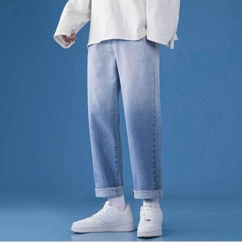 Quần Jean Nam Dáng Dài Ống Suông Loang 2 Màu Hot Hit Vải Jean Co Dãn Không Nhăn Không Xù Màu Xanh Tại Gen Z Store HN