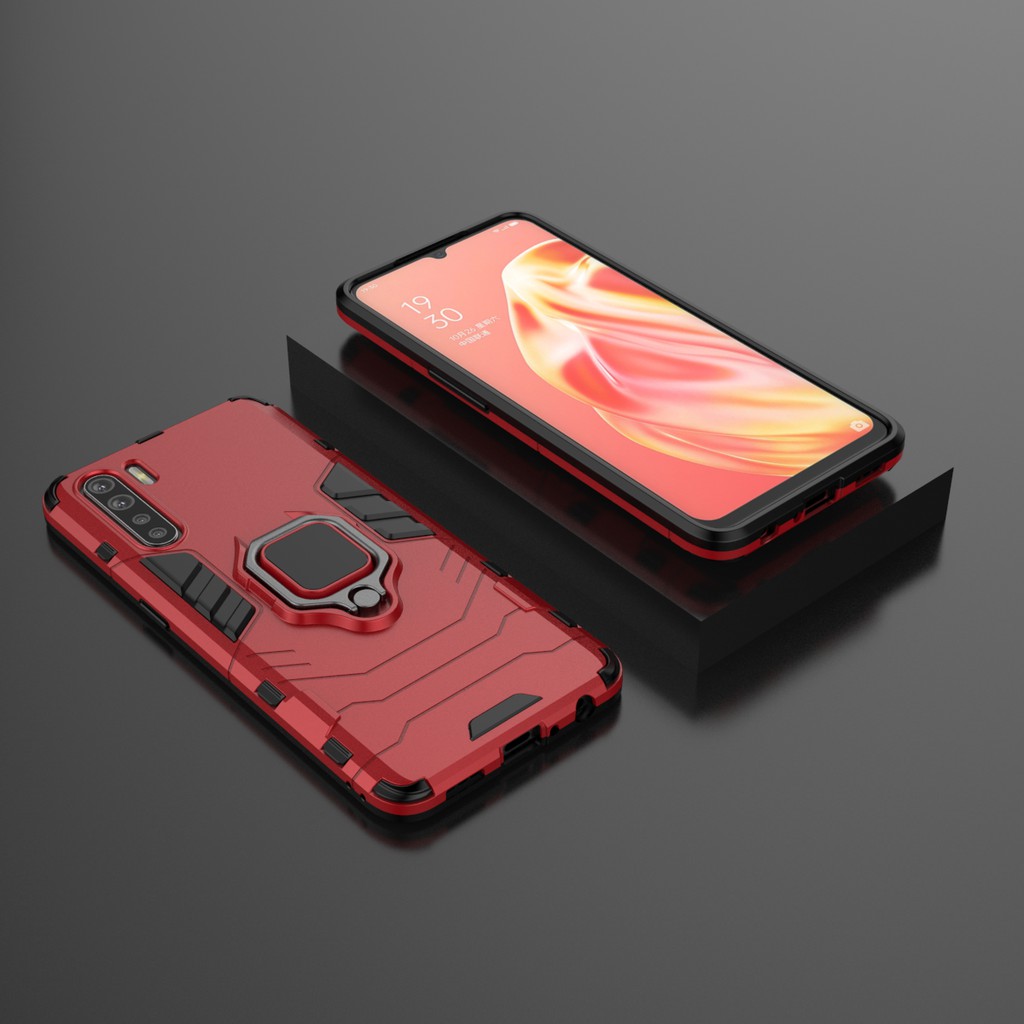 Ốp lưng Oppo A91 / Oppo F15 Iron Man Iring chống sốc chống va đập mạnh siêu bền giá đỡ mặt lưng