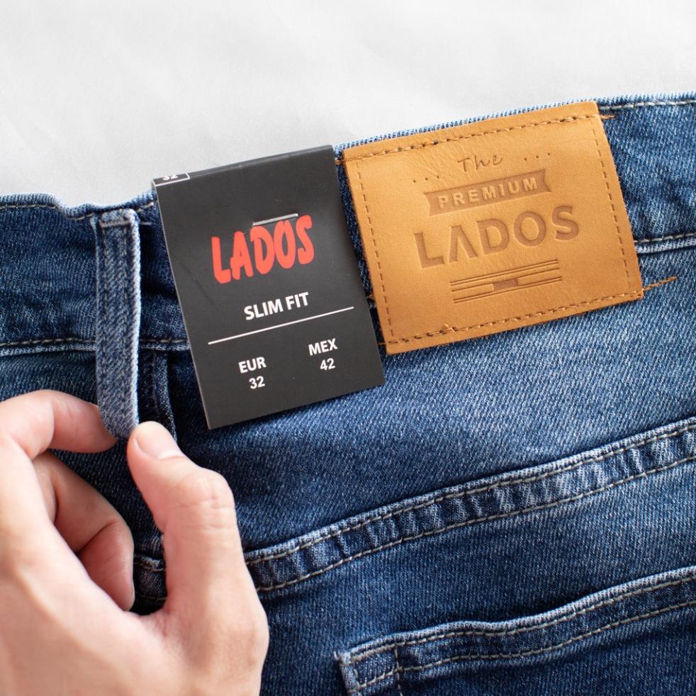 Quần Jean nam dài trơn LADOS-14064, Slimfit, tôn dáng, co giãn tốt